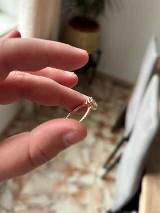 Anillo Pandora Corazón Baño Oro Rosa