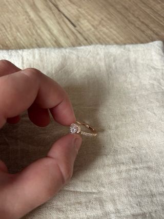 Anillo Pandora Corazón Baño Oro Rosa