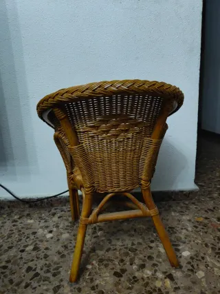 Silla infantil mimbre artesanal