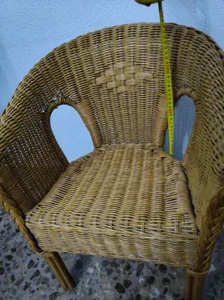 Silla infantil mimbre artesanal