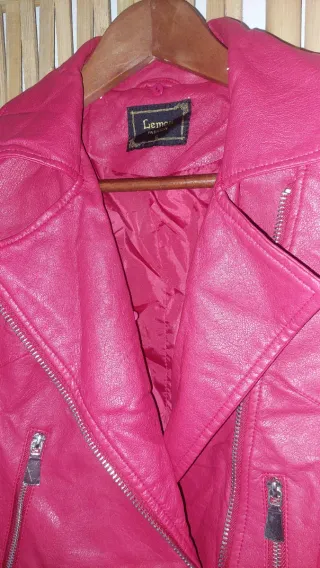 Chaqueta Biker Roja