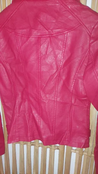 Chaqueta Biker Roja