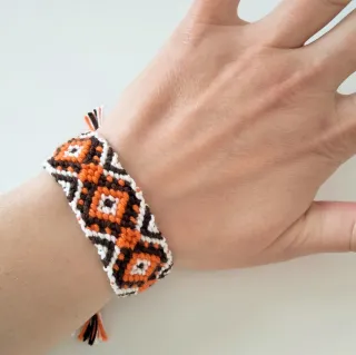 Bracciale macramè rombi