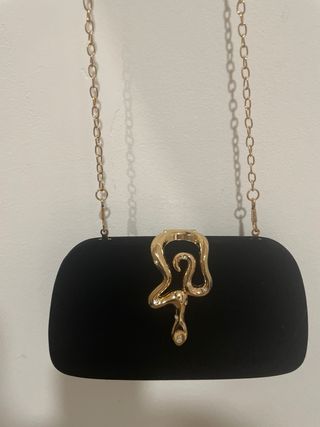 Bolso / pochette Joya Negro y Dorado