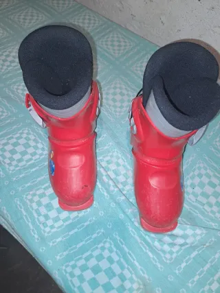 Botas de esquí infantiles rojas talla 20,5