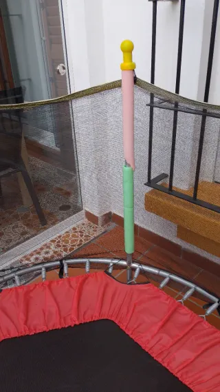 Cama elástica infantil con red de seguridad