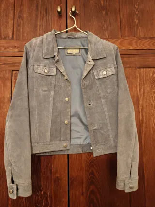 Chaqueta de ante gris