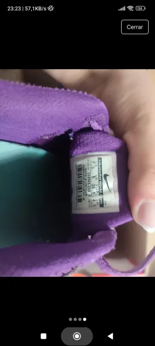 Zapatillas Nike Moradas y Turquesa