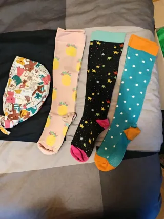 Medias de compresión divertidas (talla única)