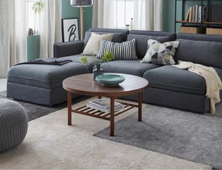 Alfombra IKEA STOENSE azul grisacea  133x195 cm