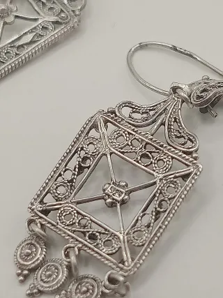 Orecchini vintage filigrana argento 925 art decò
