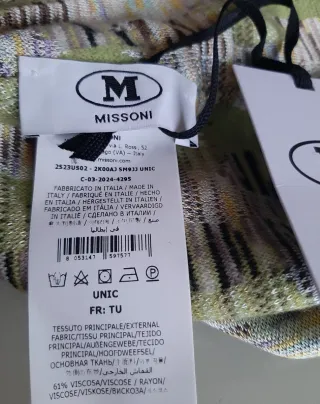 Berretto unisex Missoni nuovo con cartellino