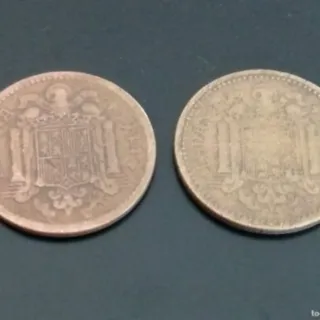 2 Monedas 1 Peseta 1944