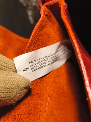 Bolso piel Zara rojo