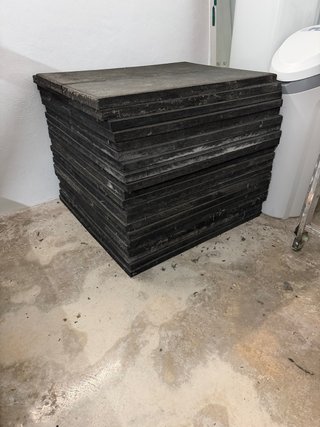 Suelo de goma para zona de peso libre 4cm 1x1m