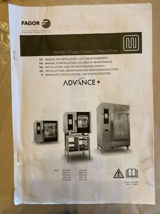Horno Fagor Advance campana extractora Hostelería
