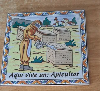 Azulejo decorativo Aquí vive un Apicultor