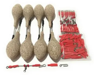 8 plomos Rugosos pesca Surfcasting, grapas, urfes