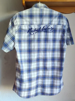 Camisa de manga corta de cuadros Green Coast