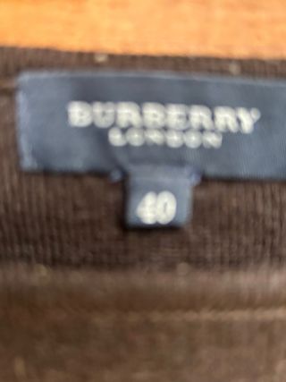 Jersey Burberry Rayas Marrón Negro Blanco Talla M