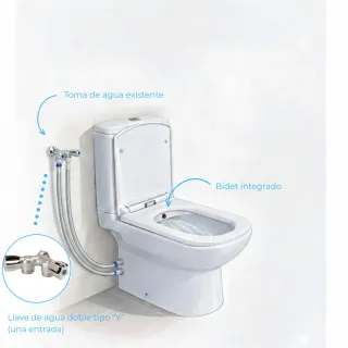 Inodoro WC con bidé(incorporado) 2 en 1