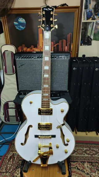 Guitarra Eléctrica Blanca Harley Benton