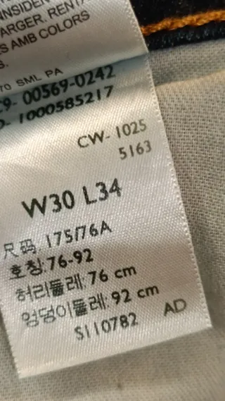 Pantalón Vaquero Levi's Hombre Talla M