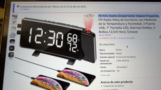 Radio Despertador Digital PEYOU Proyector FM
