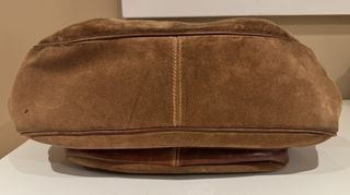 Bolso vintage ante y cuero marrón