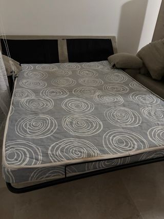 Sofá cama beige tela