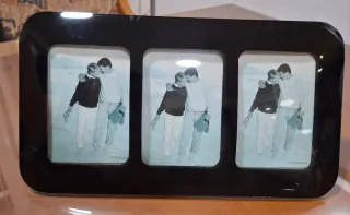 Marco de fotos triple negro