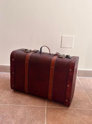 Maleta Vintage Cofre Viaje Marrón