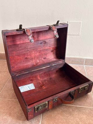 Maleta Vintage Cofre Viaje Marrón