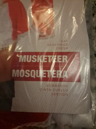 Disfraz Mosquetera Carnaval Talla L