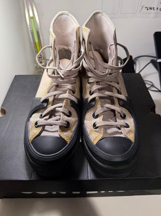 Zapatillas Converse Talla 43 Beige/Negro