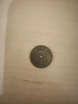 Moneda 25 céntimos 1937