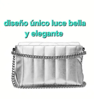 Bolso Victoria's Secret plateado acolchado