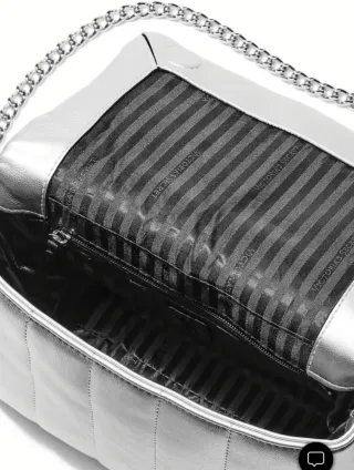 Bolso Victoria's Secret plateado acolchado