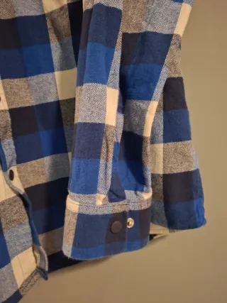 Camisa de cuadros azul para niño 13-14 años