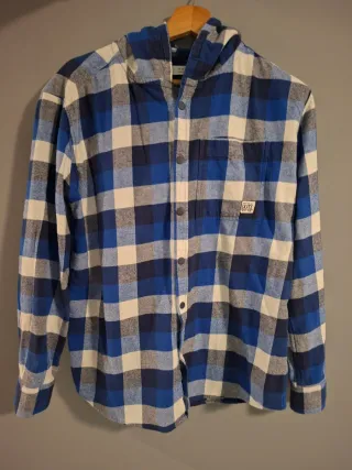 Camisa de cuadros azul para niño 13-14 años