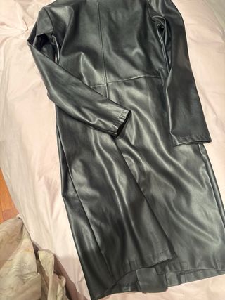 Vestido Piel Sintética Negro