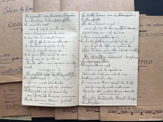 Libretas escolares exiliada Portbou Guerra Civil