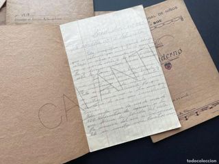 Libretas escolares exiliada Portbou Guerra Civil