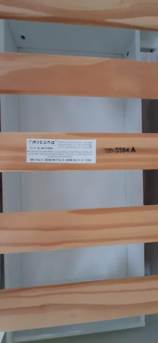 Cuna Micuna blanca con cajón