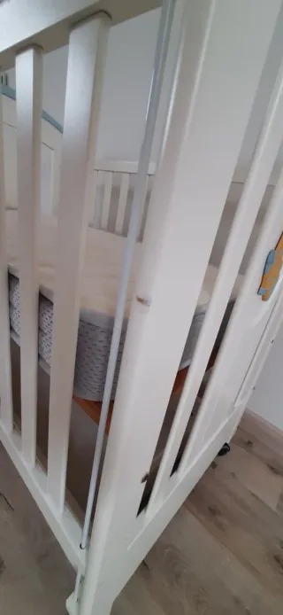 Cuna Micuna blanca con cajón