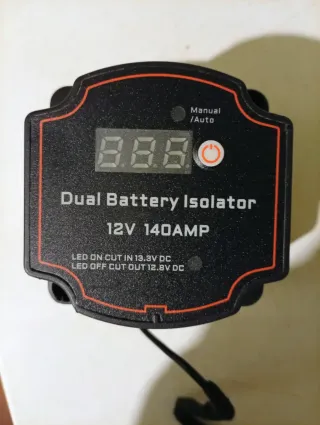 Relé separador de carga, modo automático o manual