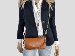 Bolsito de Piel Genuina - Camel - Italy