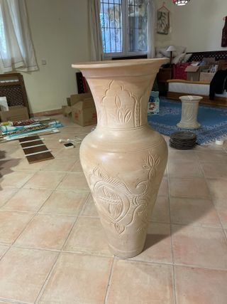 Jarrón grande decorativo terracota