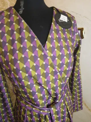 Vestitino donna vintage fantasia geometrica