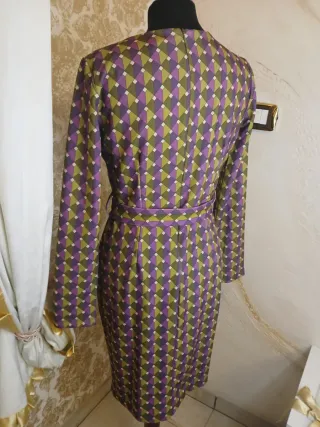 Vestitino donna vintage fantasia geometrica